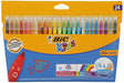 Bic Kids Kid Couleur Medium Tip Ultra Washable Water-Based Felt Tip Pen (Assorted Colours) Wallet of 24