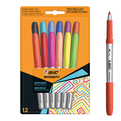 BIC Marking Permanent Markers - Assorted Intense and Pastel