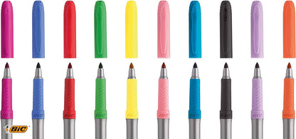 BIC Marking Permanent Markers - Assorted Intense and Pastel