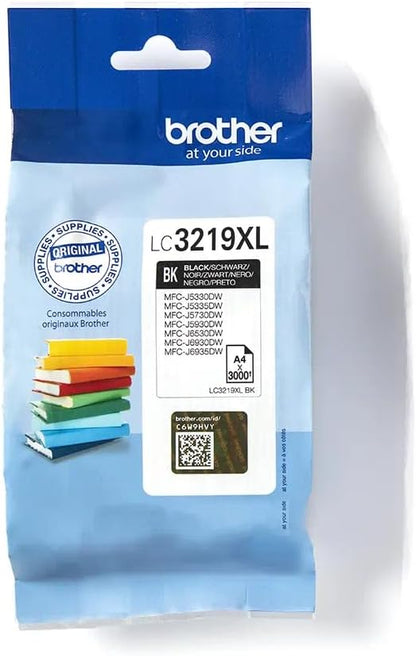 Brother LC-3219XLBK Inkjet Cartridge, Black, Single Pack, High Yield, Includes 1 x Inkjet Cartridge, Brother Genuine Supplies