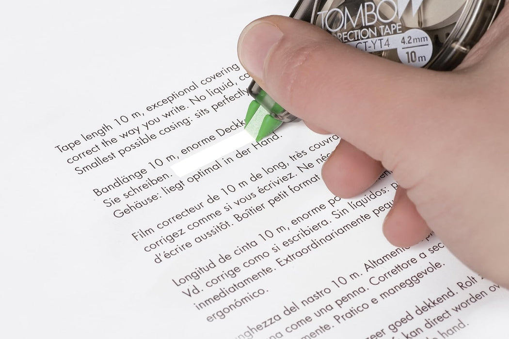 Tombow Mono Correction Tape 4.2mm x10 Metres CT-YT4, White