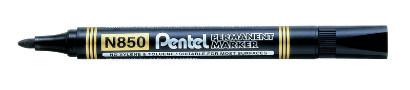 Pentel Permanent Markers Bullet Point - Black (Pack of 12