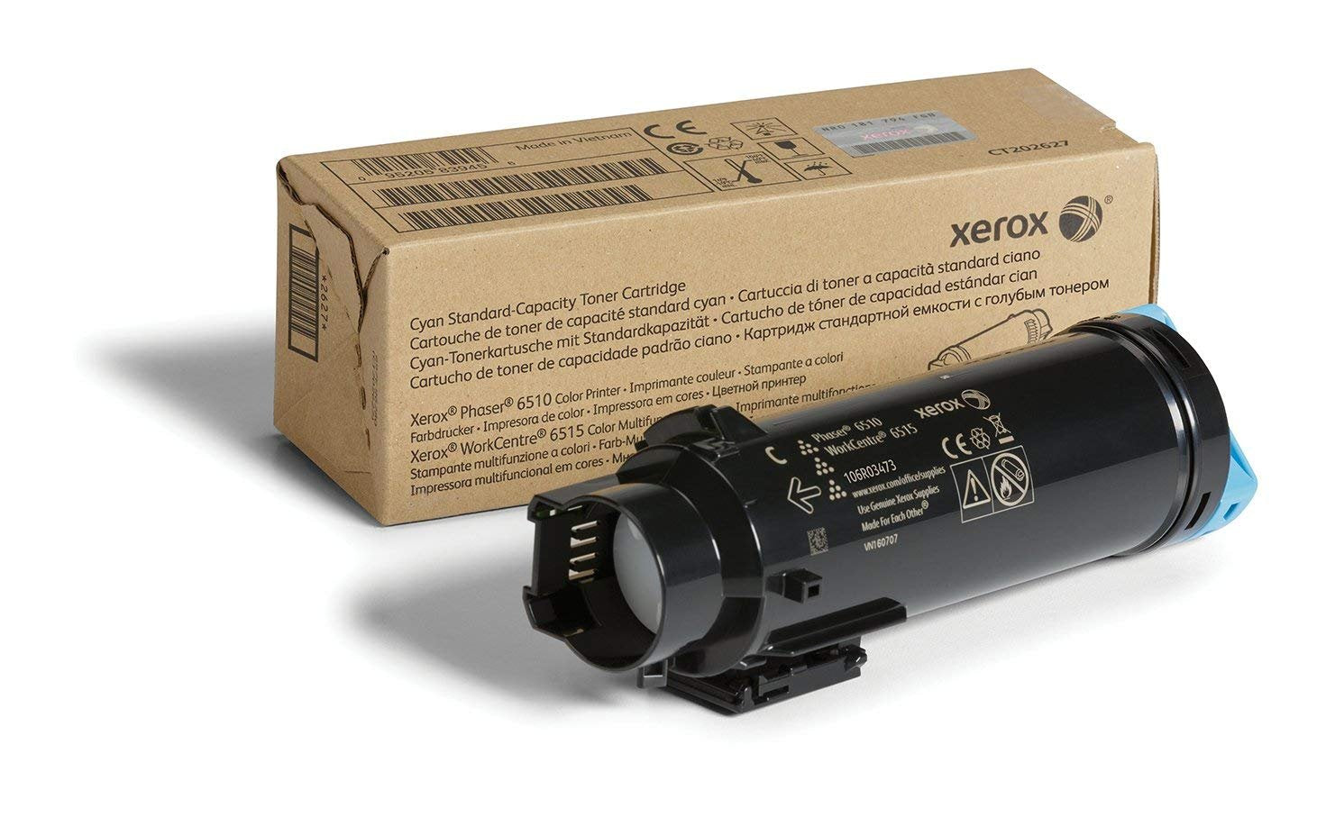 Xerox Original Phaser 6510 / Workcentre 6515 Cian Cartucho De Tóner Estándar Capacidad (1,000 Páginas) - 106R03473