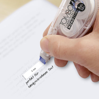 Tombow CT-YSE6 Mini Correction Tape Roller Easy-write,White,Width 6mm