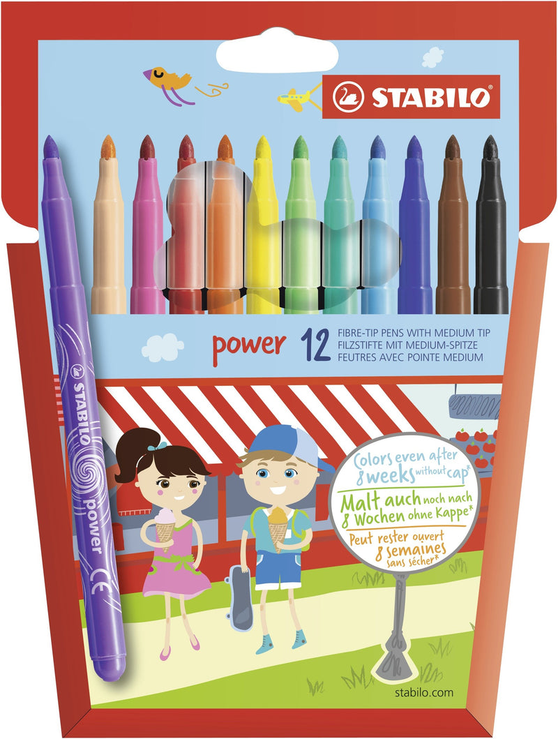 STABILO power - Rotulador - Estuche con 12 colores - Multicolor