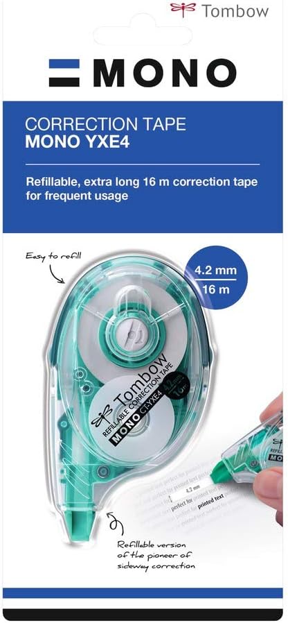 Tombow 4.2 mm x 16 m Extra Long Easy-Write Refillable Correction Tape