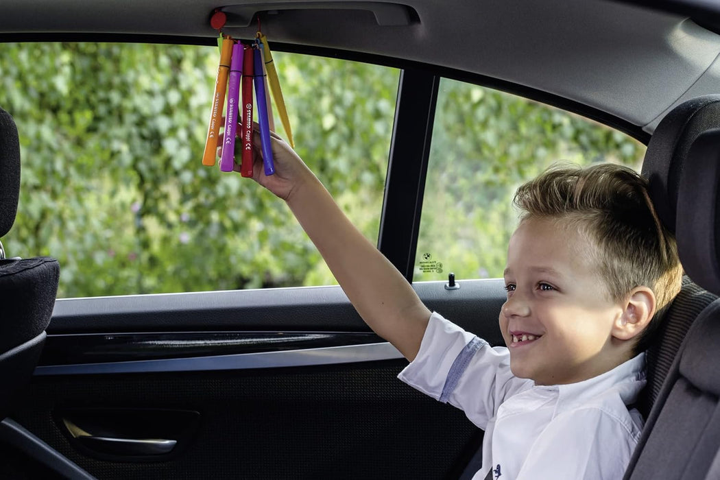 STABILO Filzstift mit Kappenring Cappi - 12er Pack - mit 12 verschiedenen Farben