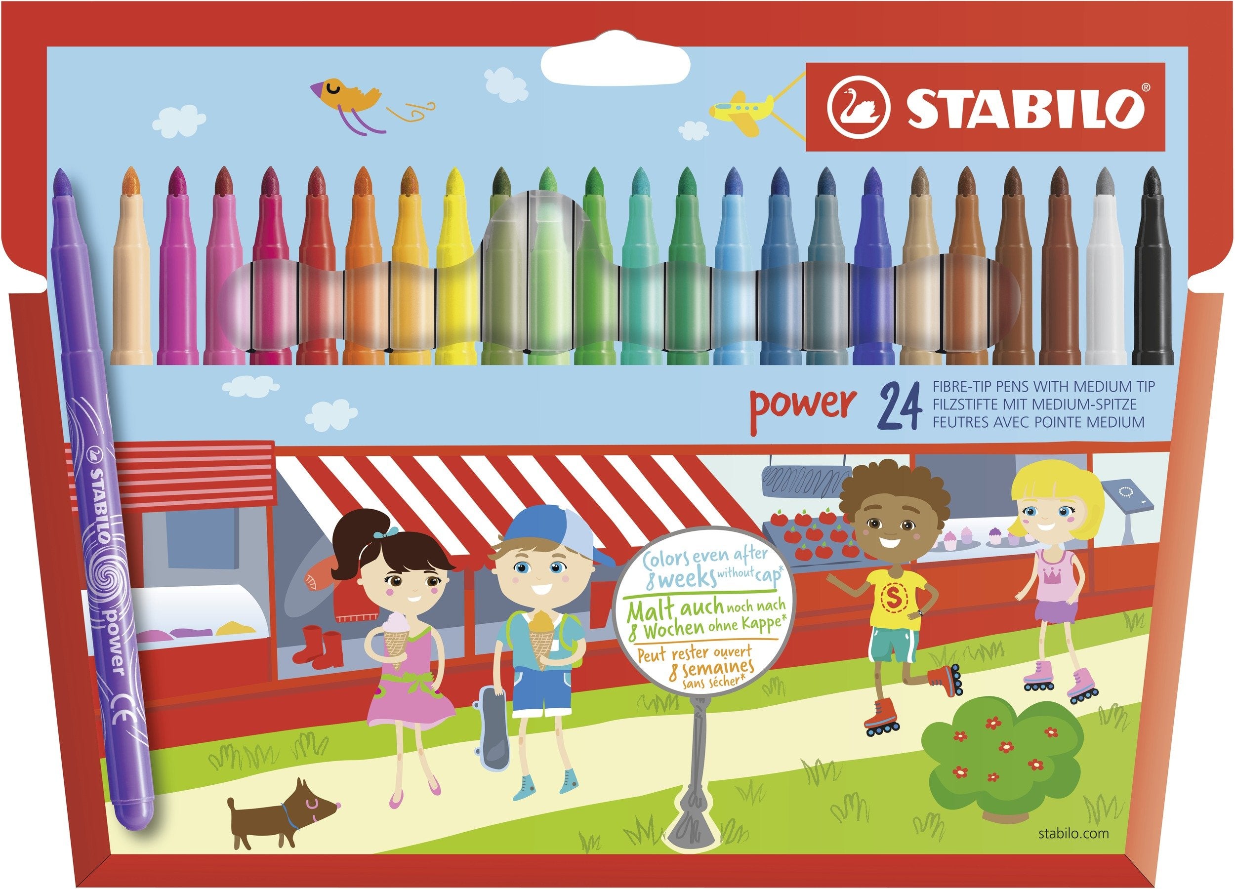 STABILO Rotulador Power - Estuche con 24 Colores