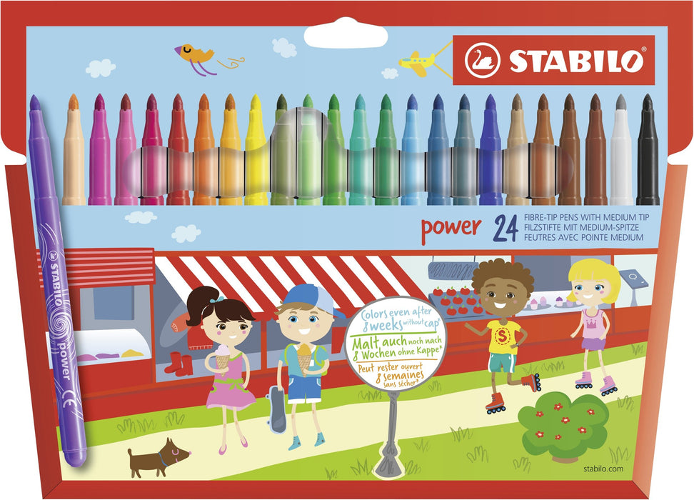 STABILO Rotulador Power - Estuche con 24 Colores