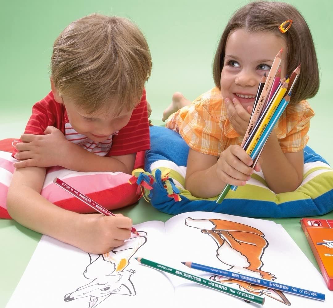 Dreikant-Buntstift - STABILO Trio dick - 24er Pack - mit 24 verschiedenen Farben