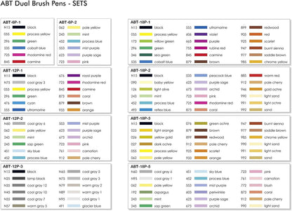 Tombow ABT Dual Brush Pen - Primary Colours (Pack of 18