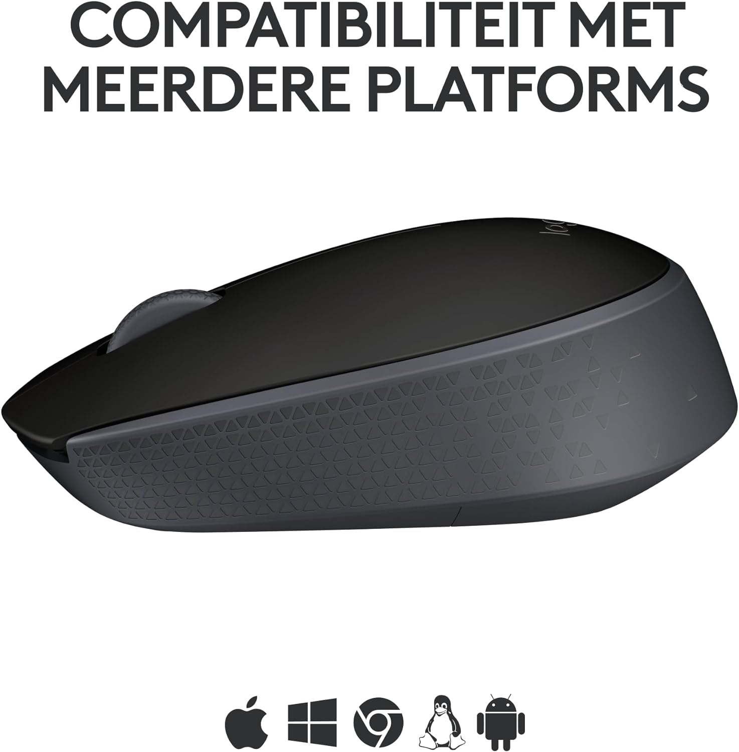 Logitech B170 Wireless Mouse, 2.4 GHz with USB Nano Receiver, Optical Tracking, 12-Months Battery Life, Ambidextrous, PC / Mac / Laptop - Grey