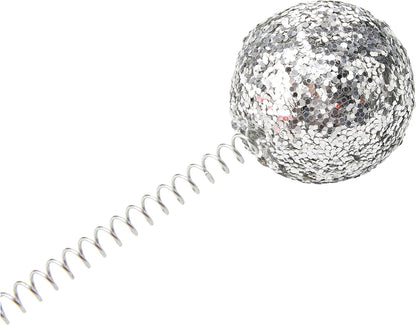 Smiffys Glitter Ball Boppers, Silver
