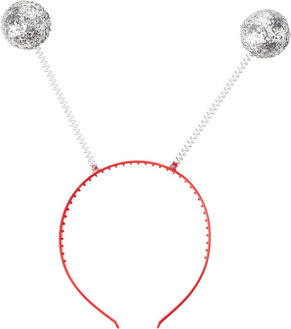 Smiffys Glitter Ball Boppers, Silver