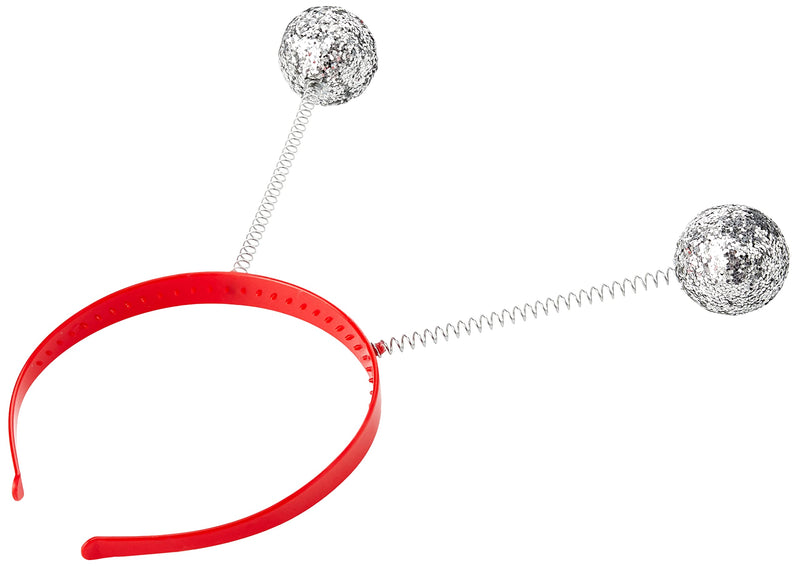 Smiffys Glitter Ball Boppers, Silver