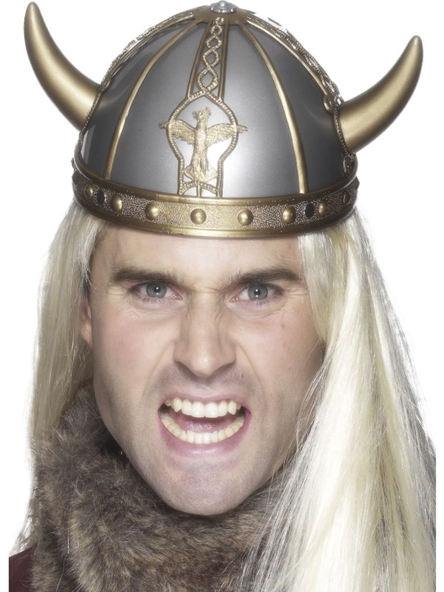 Smiffys Viking Helmet, Gold & Silver