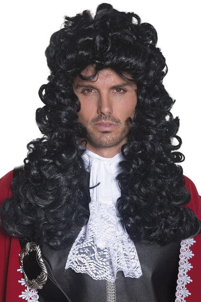 Smiffys Pirate Captain Wig, Black
