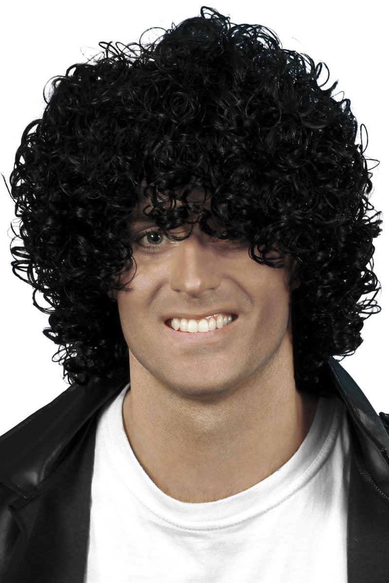 Smiffys Afro Wet Look Wig, Black
