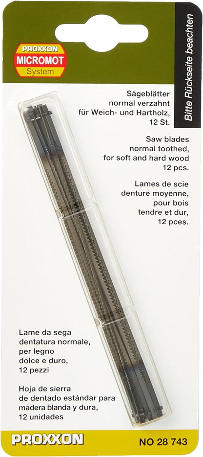 Proxxon 28743 Pin End Scroll Saw Blades, Normal Toothed