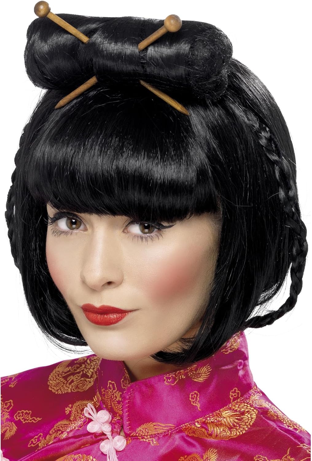 Smiffys Oriental Lady Wig, Black