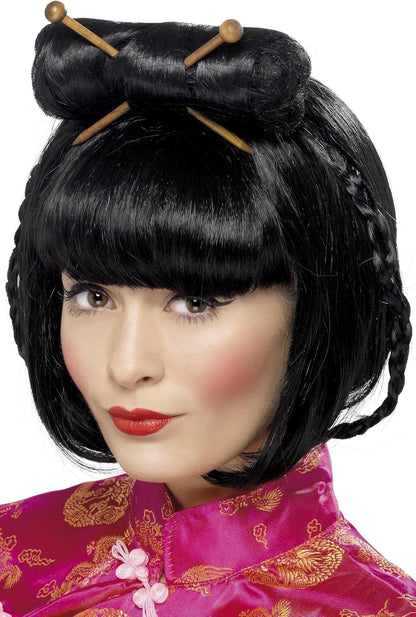 Smiffys Oriental Lady Wig, Black