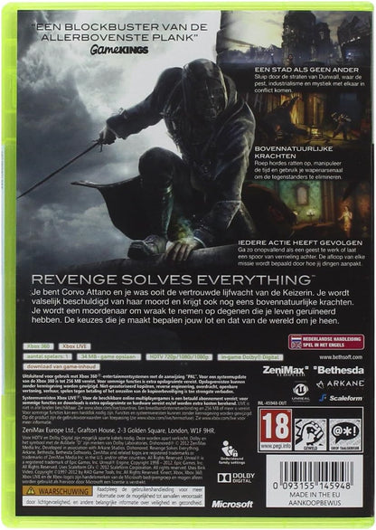 Warner Bros. Dishonored - Xbox 360