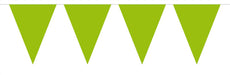 Bunting Green 10m with 15 Flags, Triangles Plastic