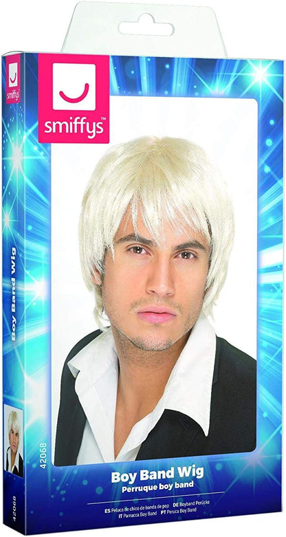 Smiffys Boy Band Wig, Blonde