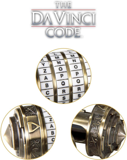 The Noble Collection Da Vinci Code Mini Cryptex - 4in (10cm) Officially Licensed Miniature Working Movie Prop Replicas Gifts