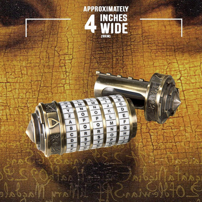 The Noble Collection Da Vinci Code Mini Cryptex - 4in (10cm) Officially Licensed Miniature Working Movie Prop Replicas Gifts