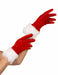 Smiffys Santa Gloves, Red