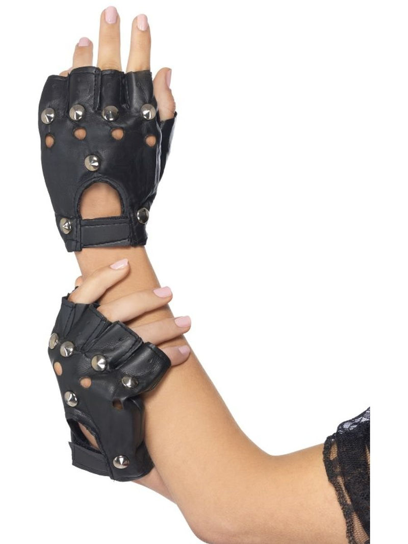 Smiffys Punk Gloves, Black