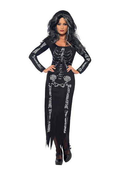 Smiffys Skeleton Costume, Black (Size S)