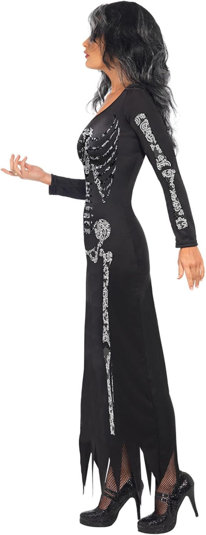 Smiffys Skeleton Costume, Black (Size S)