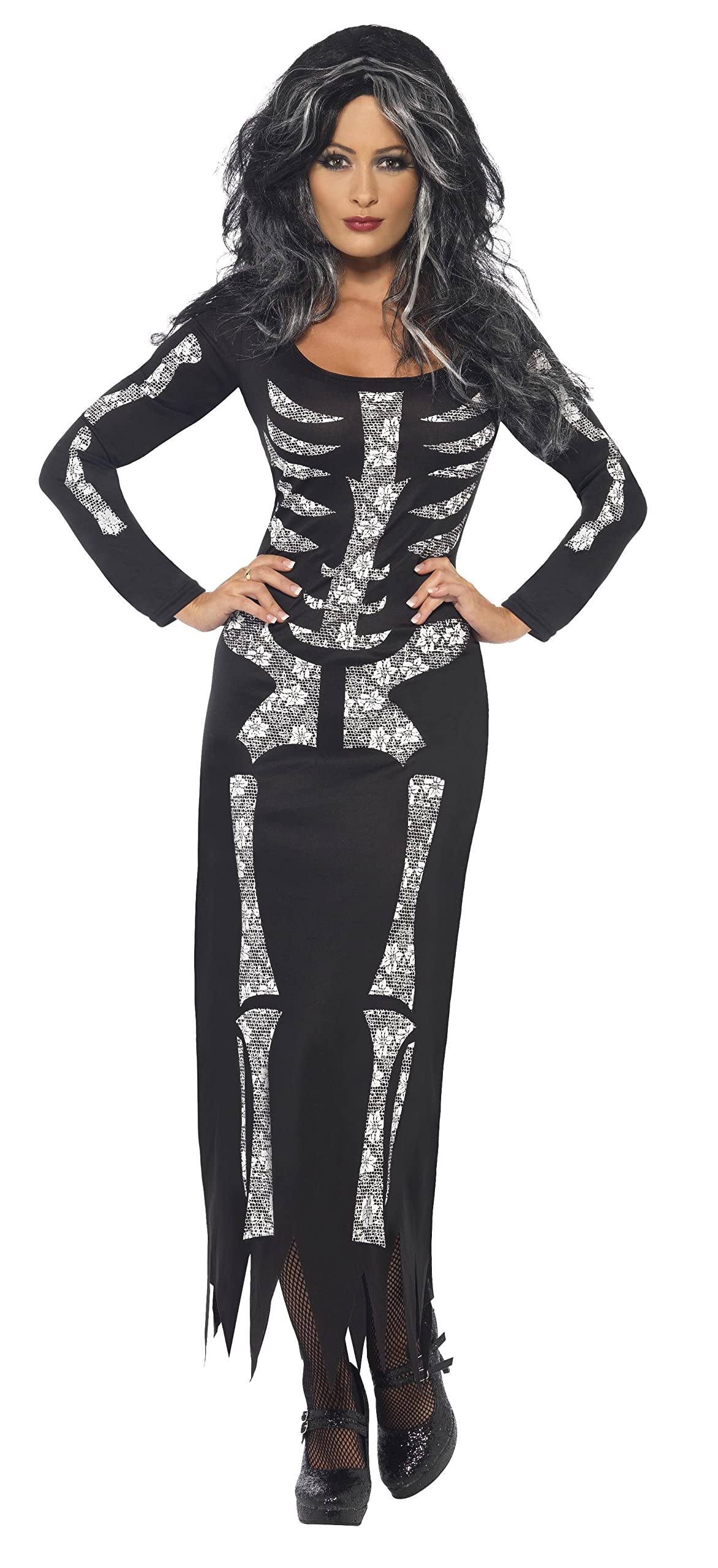 Smiffys Skeleton Costume, Black (Size S)