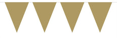 Bunting Gold 10m with 15 Flags, Triangle Plastic