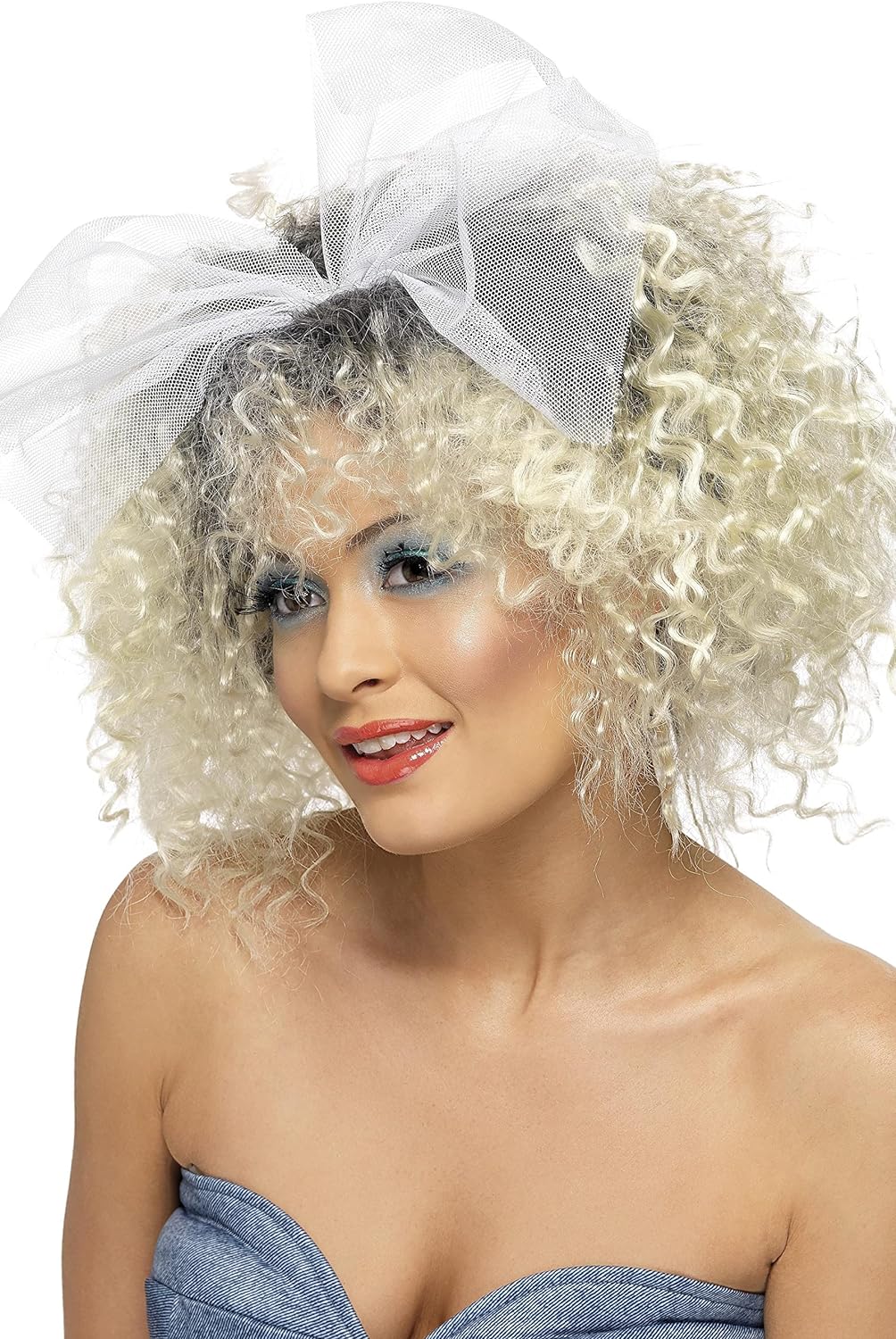 Smiffys 80s Wild Child Wig, Blonde