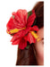 Smiffys Hawaiian Flower Hair Clip, Red