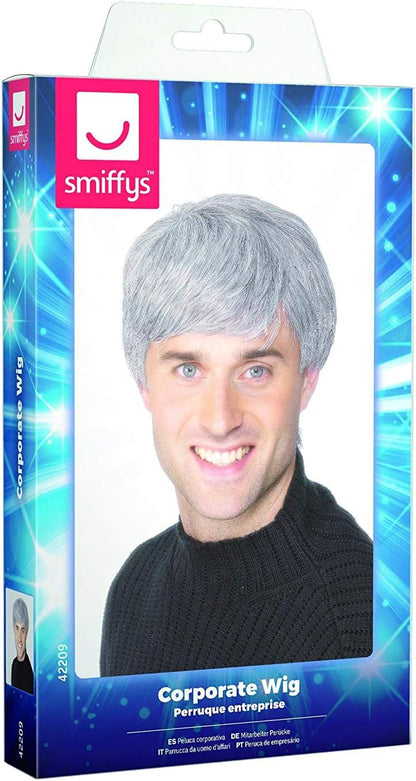 Smiffys Corporate Wig, Grey