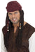 Smiffys Pirate Bandanna with Plaits, Brown