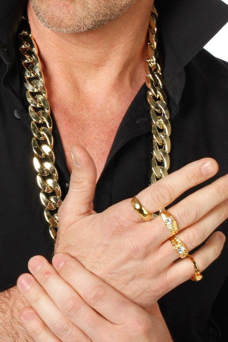 Smiffys Chunky Gold Necklace Costume Accessory