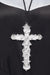 Smiffys Ornate Cross Pendant, Silver