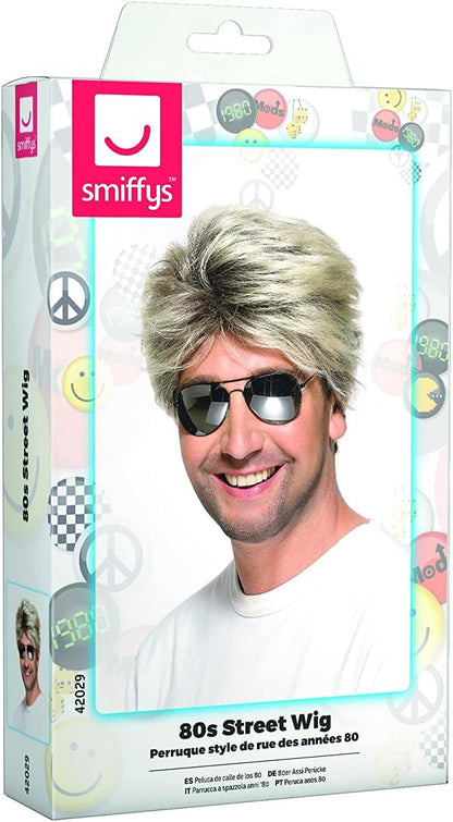 Smiffys 80s Street Wig, Blonde