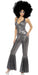Smiffy's Women's Disco Diva Flared Jumpsuit Costume