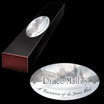 The Noble Collection - Draco Malfoy Character Wand - 16in (40cm) Wizarding World Wand With Name Tag - Harry Potter Film Set Movie Props Wands