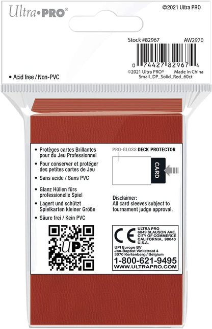 Ultra Pro Sleeves Small 60 D10 Card Game (Red