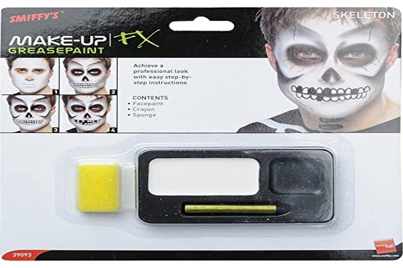 Smiffys Smiffys Make-Up FX, Skeleton Kit, Black & White