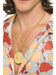 Smiffys Gold Metal Medallion On Chain, Gold