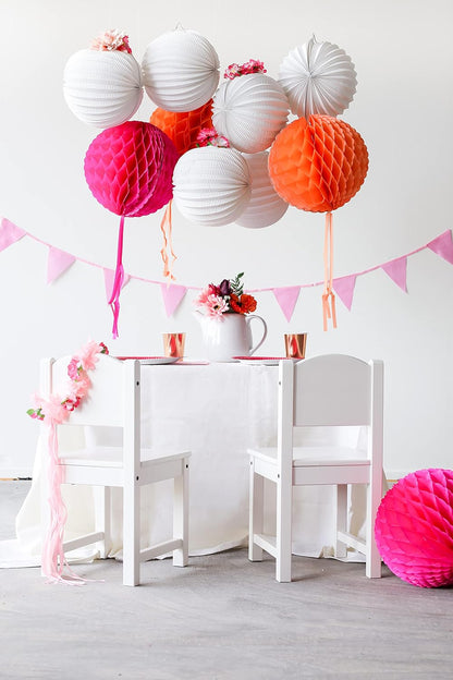 Bunting Mini Pink Baby 3m, 3 metres 12 mini Triangle flags measuring 15x11cms Plastic