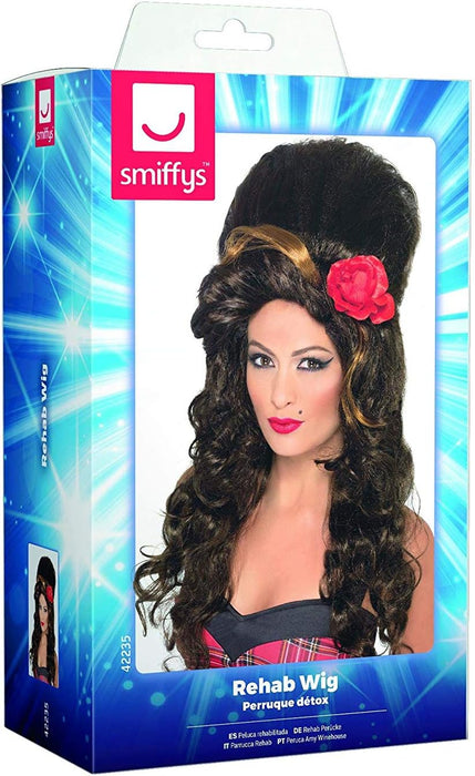 Smiffys Rehab Wig, Brown